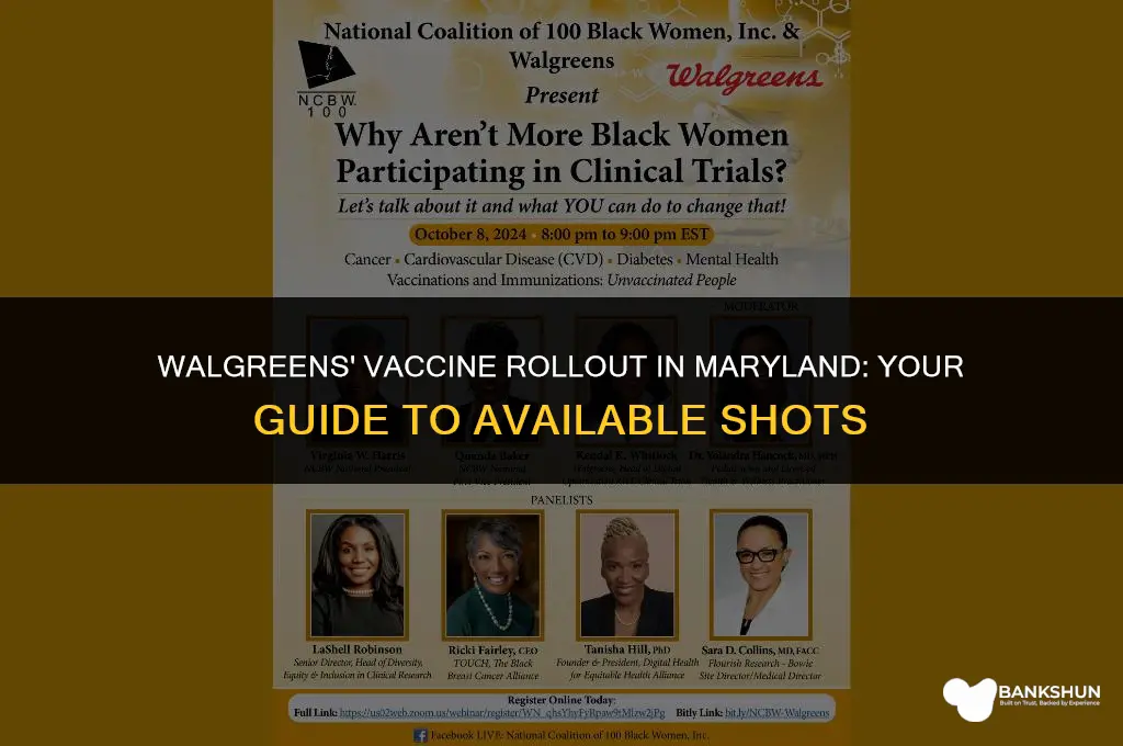 which vaccine is walgreens giving in maryland