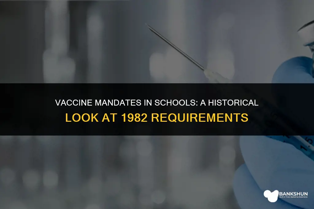 which vaccine mandatory for school in 1982