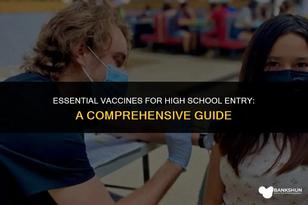 which vaccine neccessary to enter high school