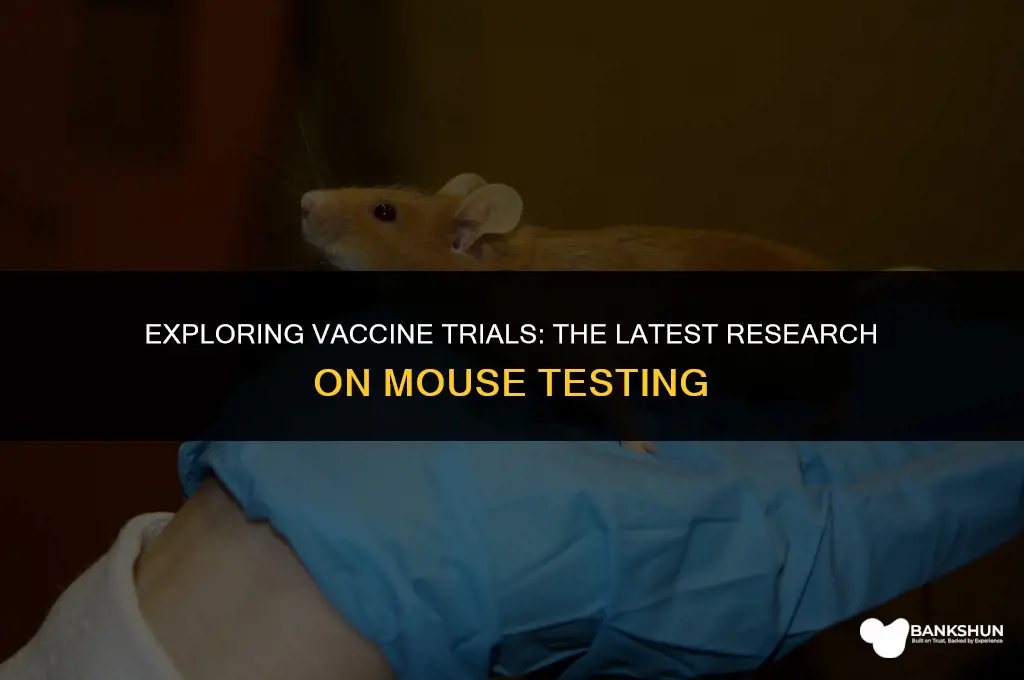which vaccine was being tested on mice