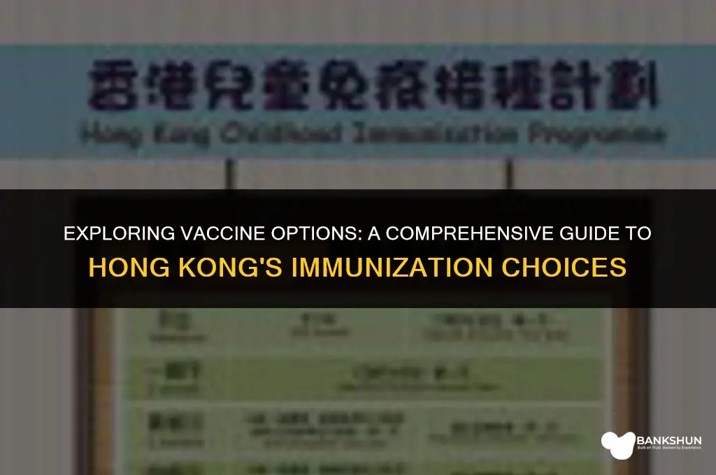 which vaccines are available in hong kong