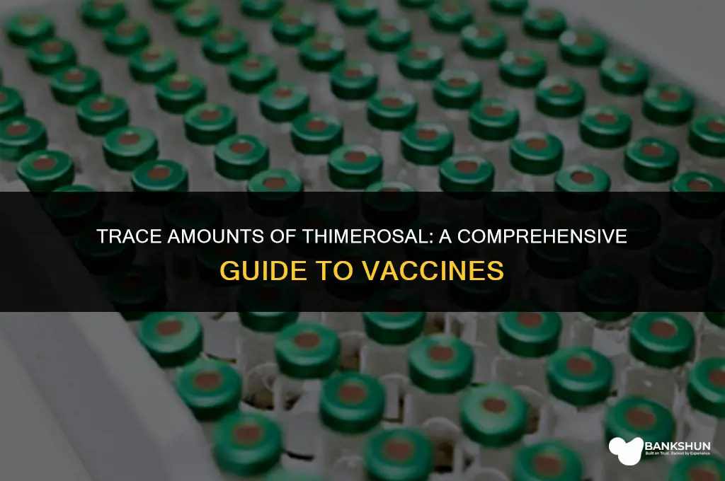 which vaccines contain trace amounts of thimerosal