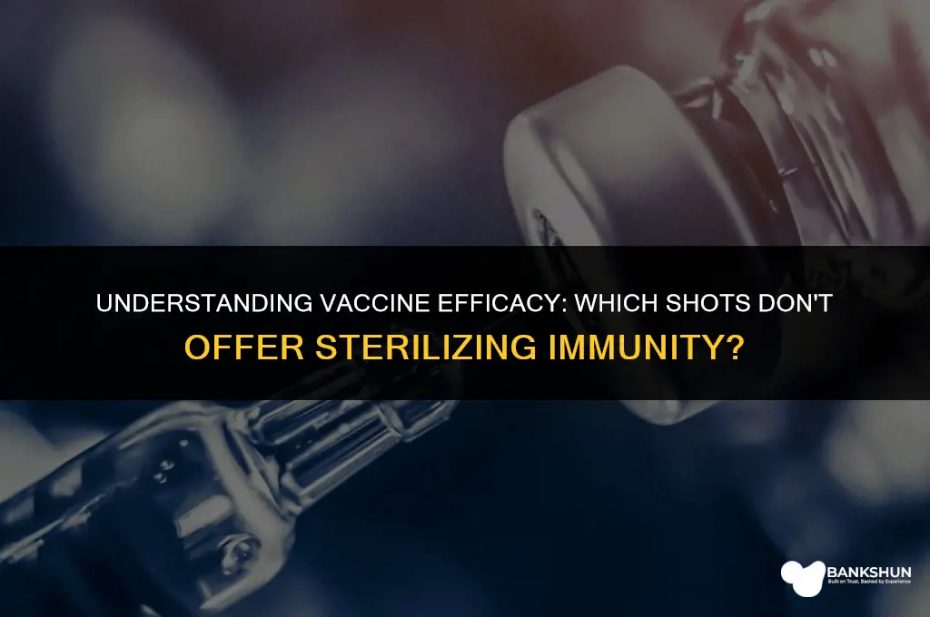 which vaccines do not provide sterilizing immunity
