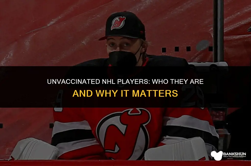 who are the nhl players not vaccinated