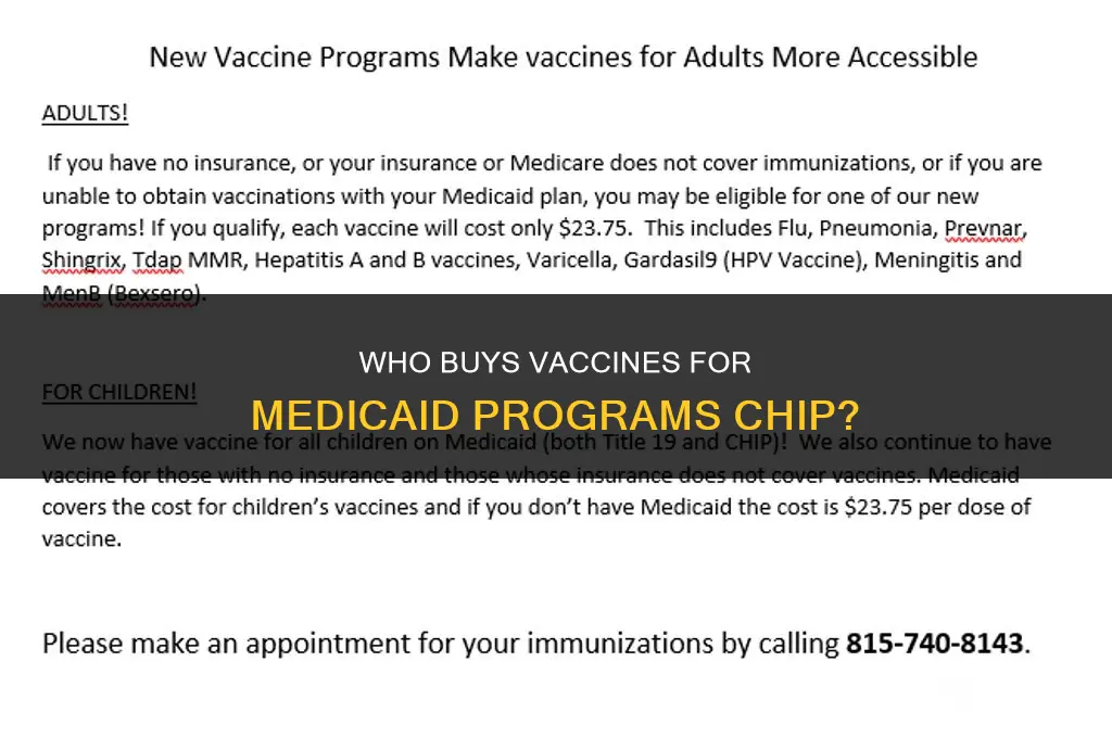 who buys vaccines for medicaid programs chip