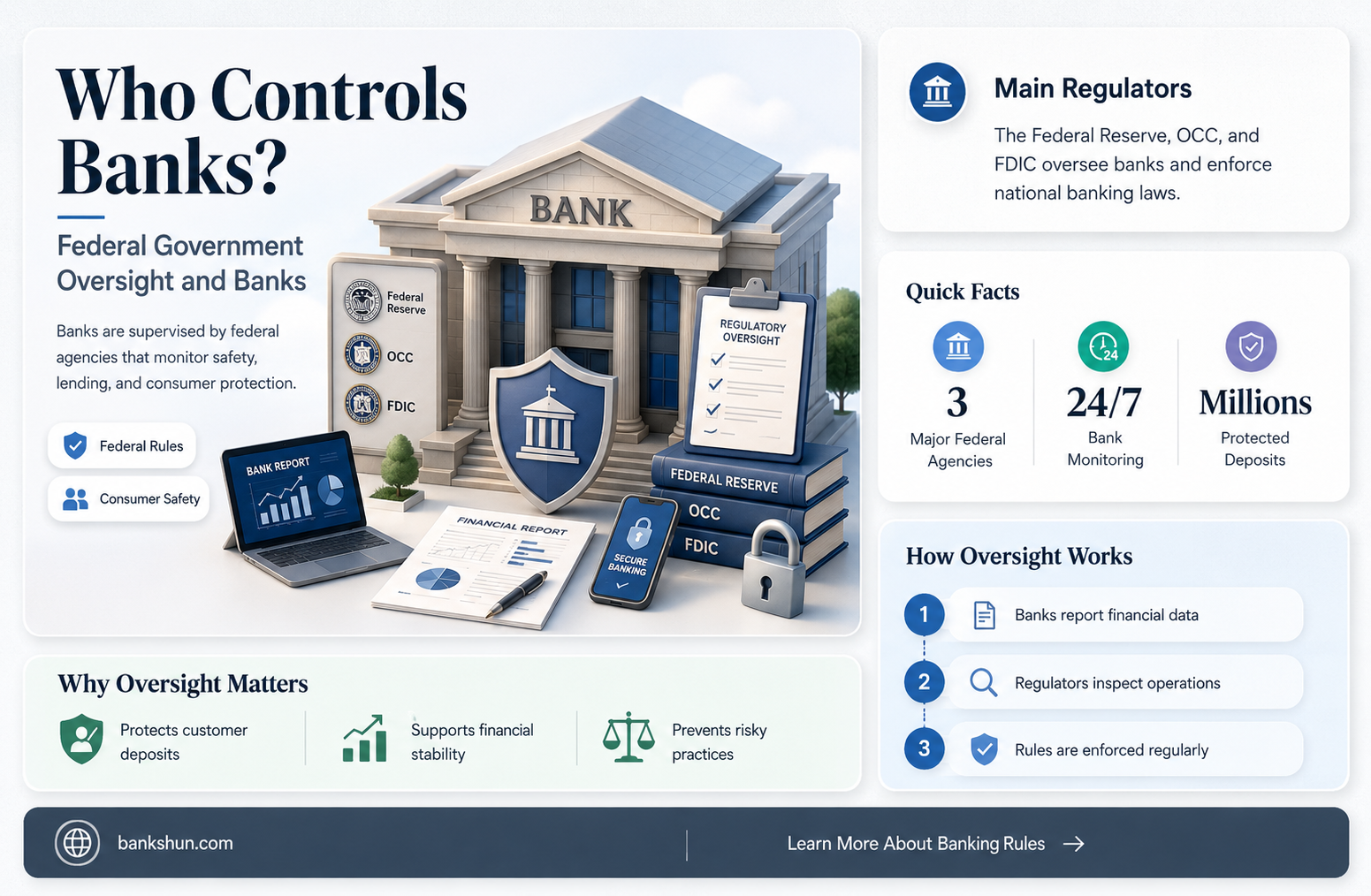 do banks answer to the federal government