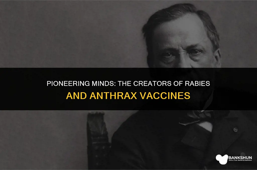 who created vaccine for rabies and anthrax