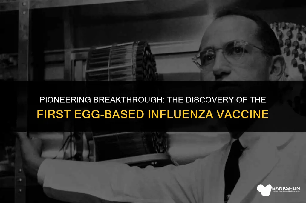 who discovered 1st egg based influenza vaccine