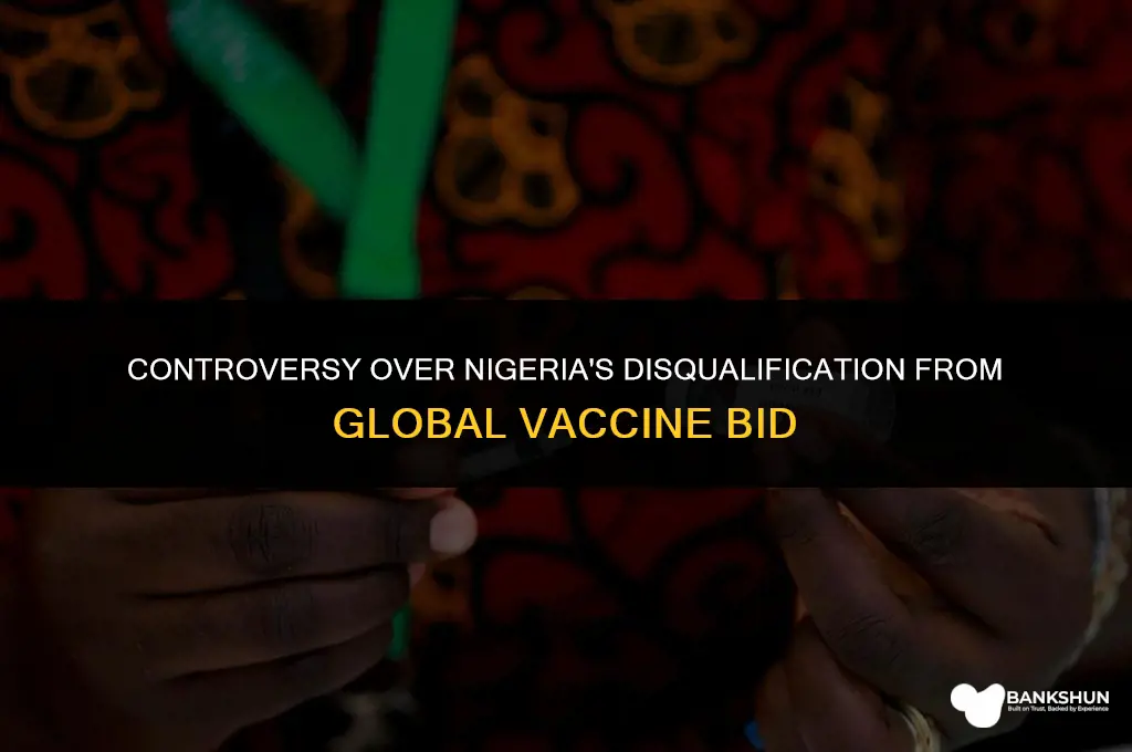who disqualifies nigeria from global vaccine bid
