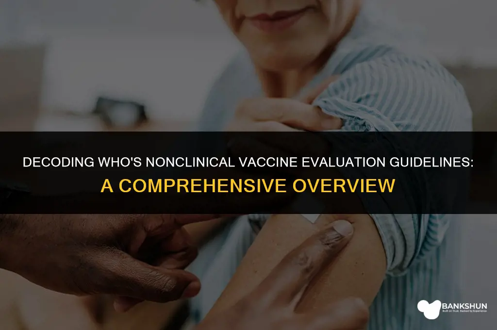 who guidelines on nonclinical evaluation of vaccines
