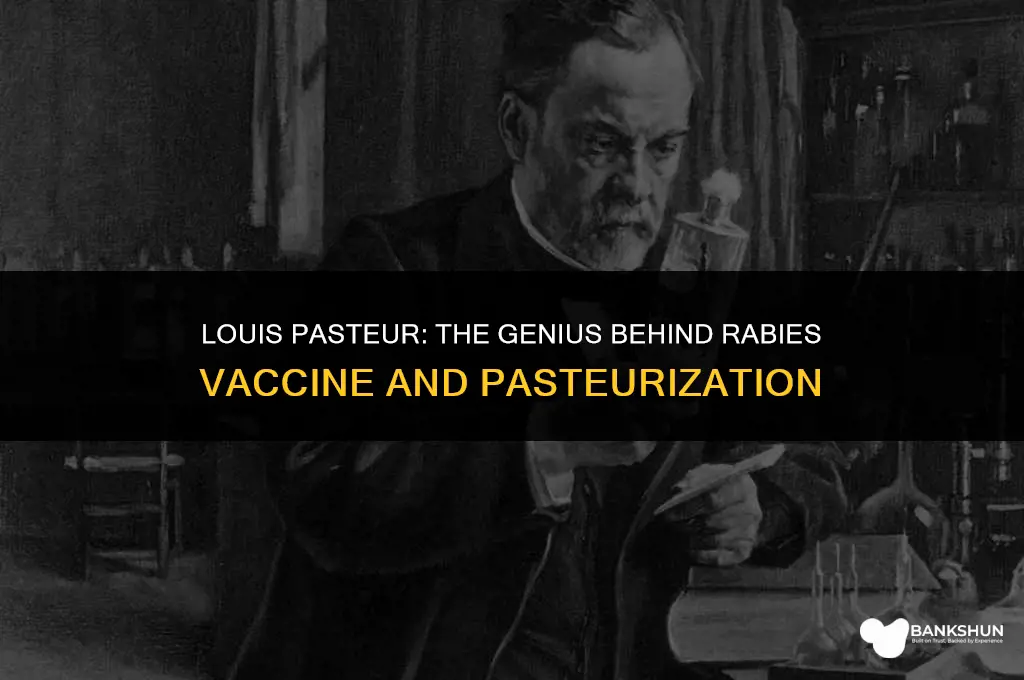 who invented the rabies vaccine and pasteurization