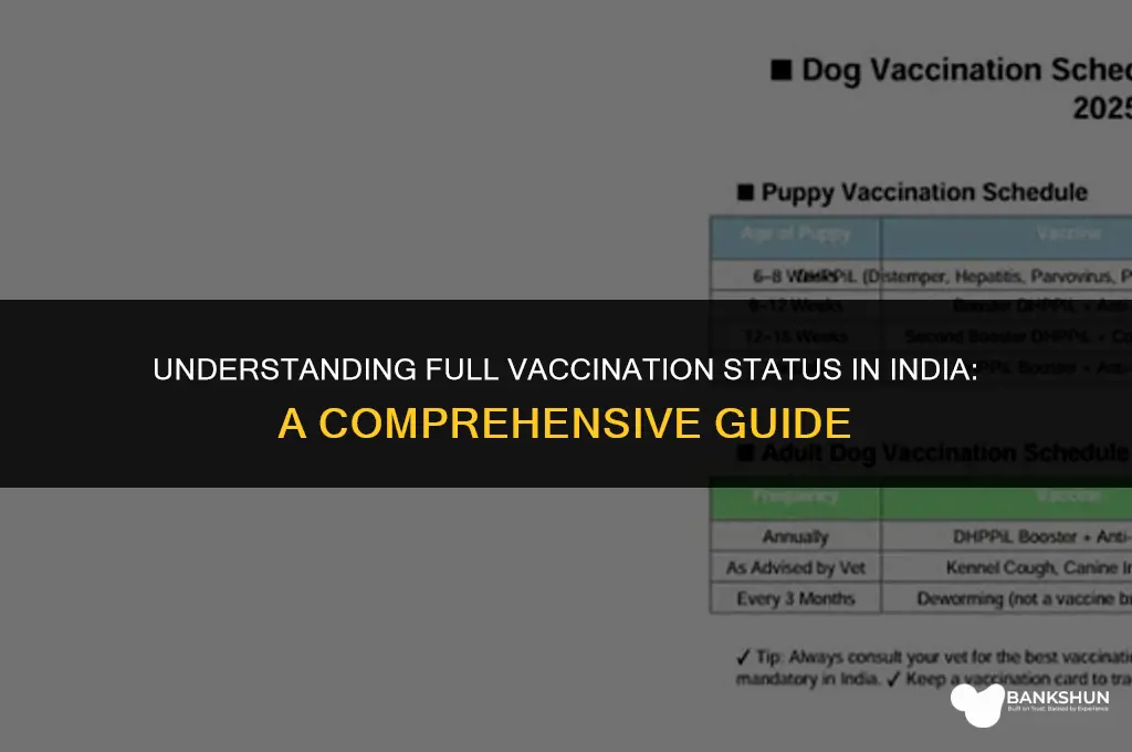 who is considered fully vaccinated in india