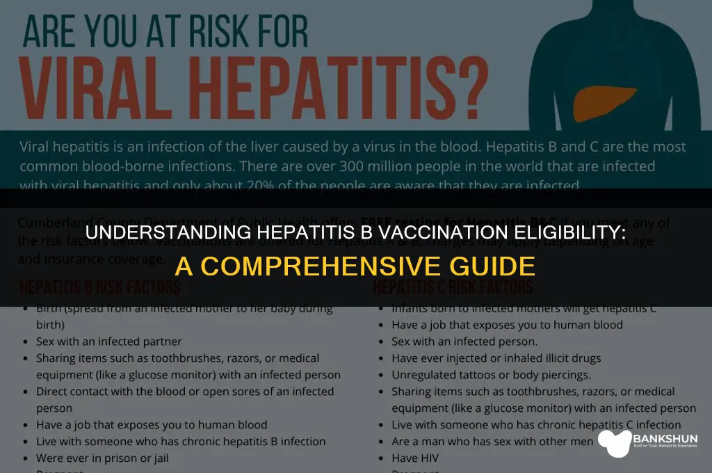who is eligible for hepatitis b vaccination