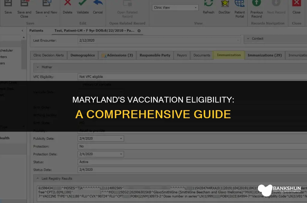 who is eligible for vaccination in maryland