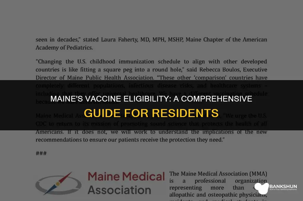 who is eligible for vaccine in maine