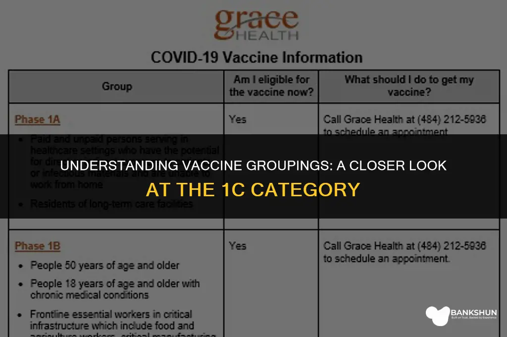 who is in 1c group for vaccine