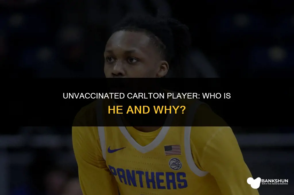 who is the carlton player not vaccinated