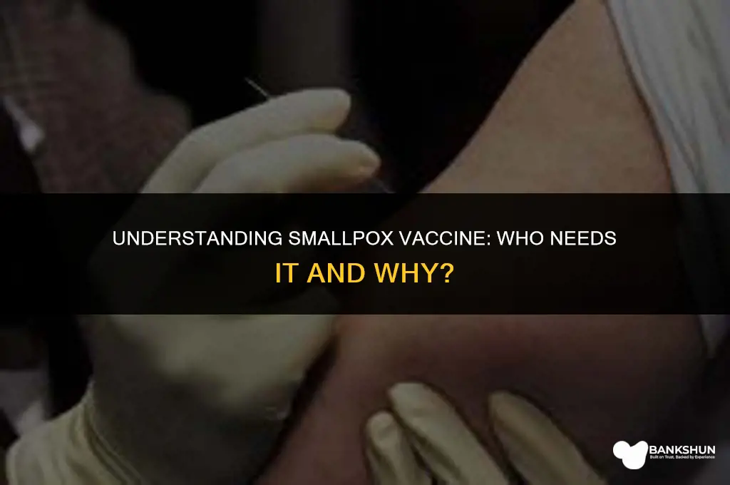 who is the smallpox vaccine intended for