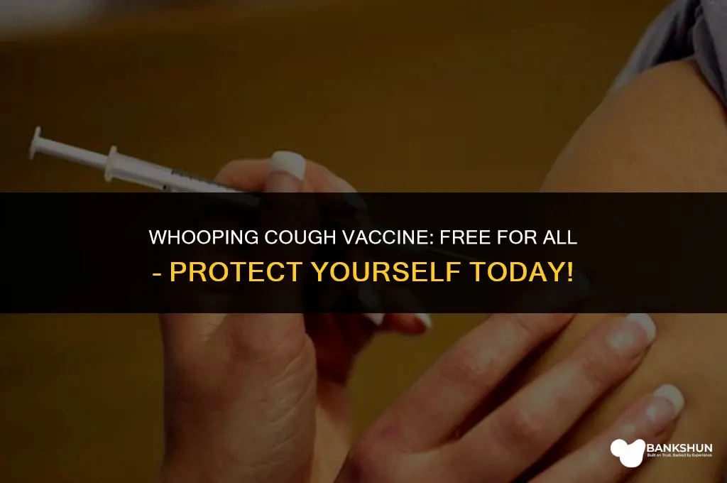 who is whooping cough vaccine free for