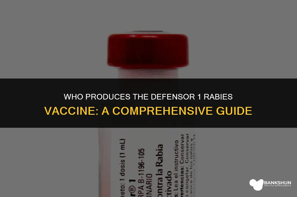 who manufactures the defensor 1 rabies vaccine