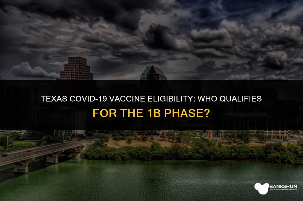 who qualifies for 1b vaccine in texas