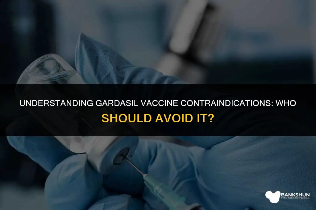who should not have gardasil vaccine contraindication