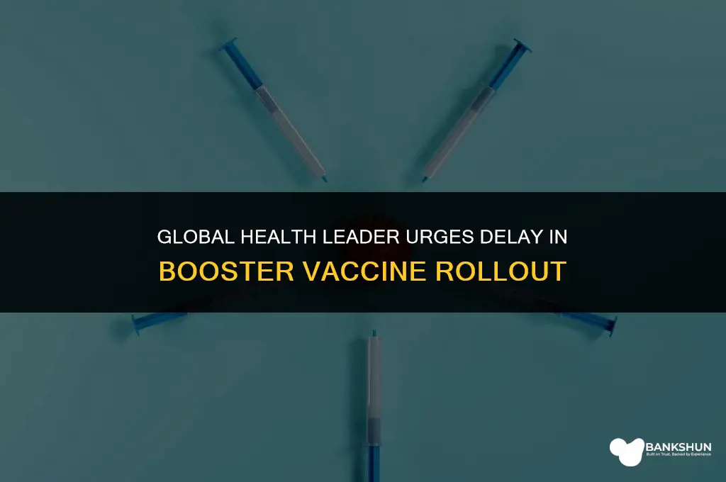 who urges countries to delay booster vaccines