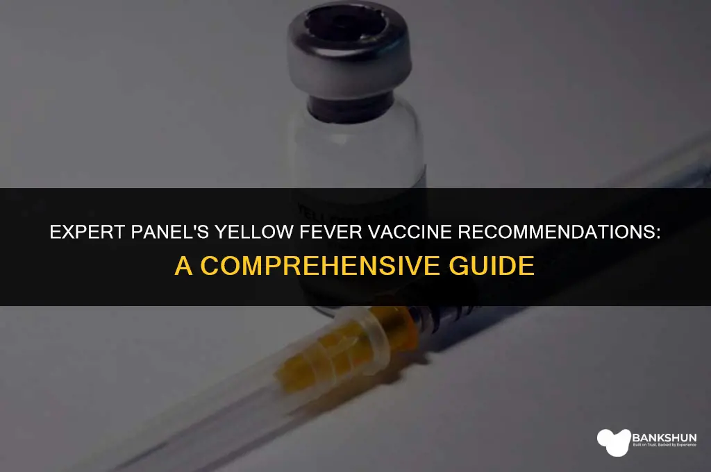 who yellow fever vaccine recommendation expert committee