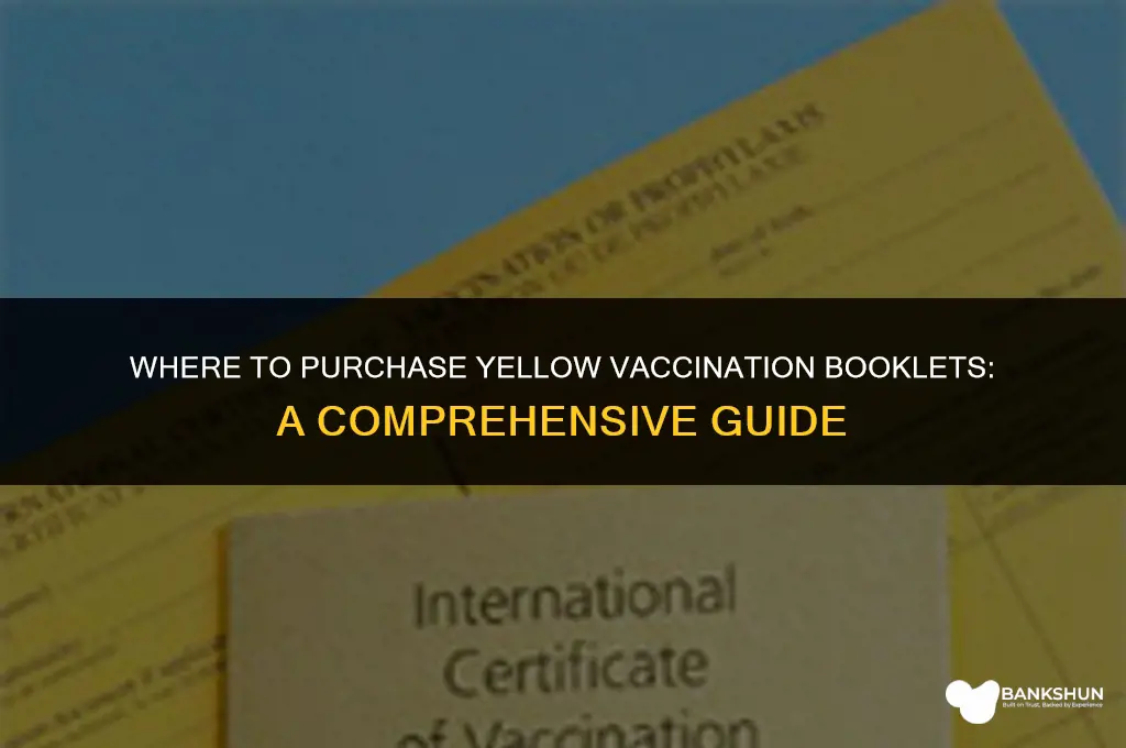 who yellow vaccination booklet where to buy