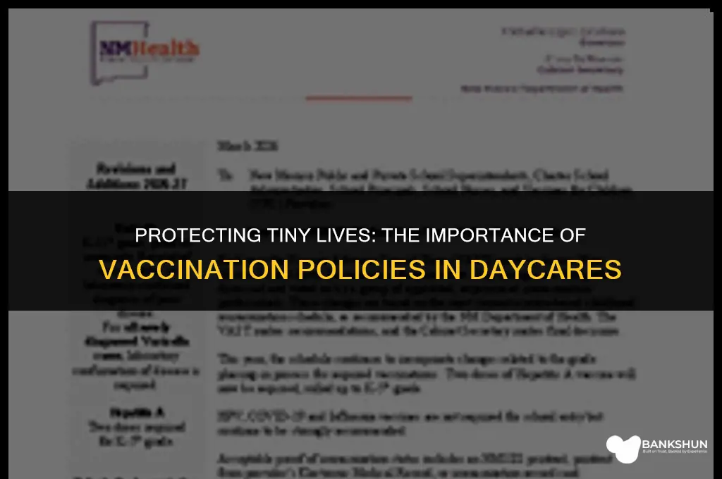 why a daycare service must enforce vaccinations