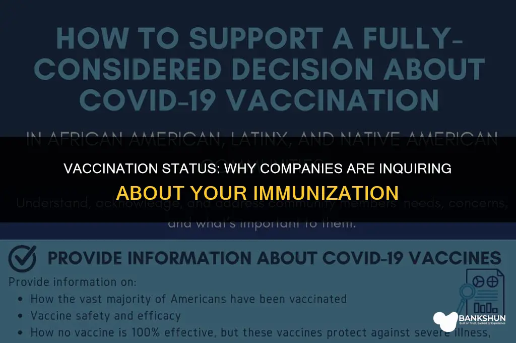 why are companies asking for vaccination status