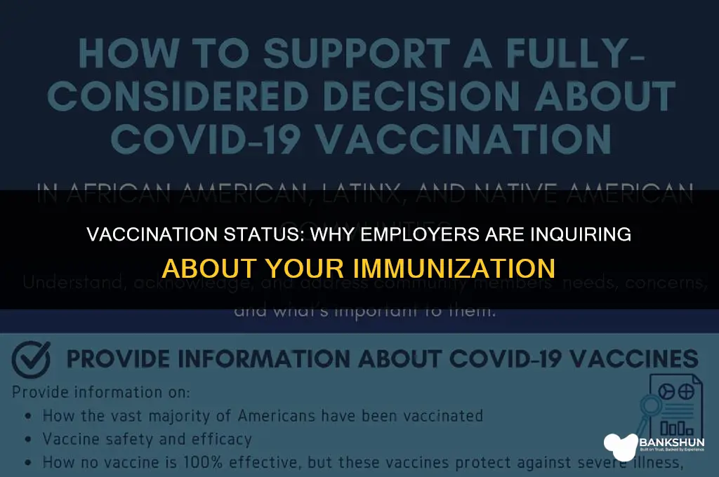 why are employers asking for vaccination status