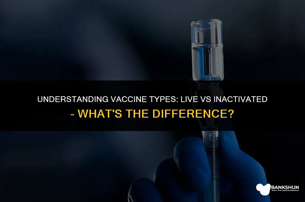 why are some vaccines live vs inactivated