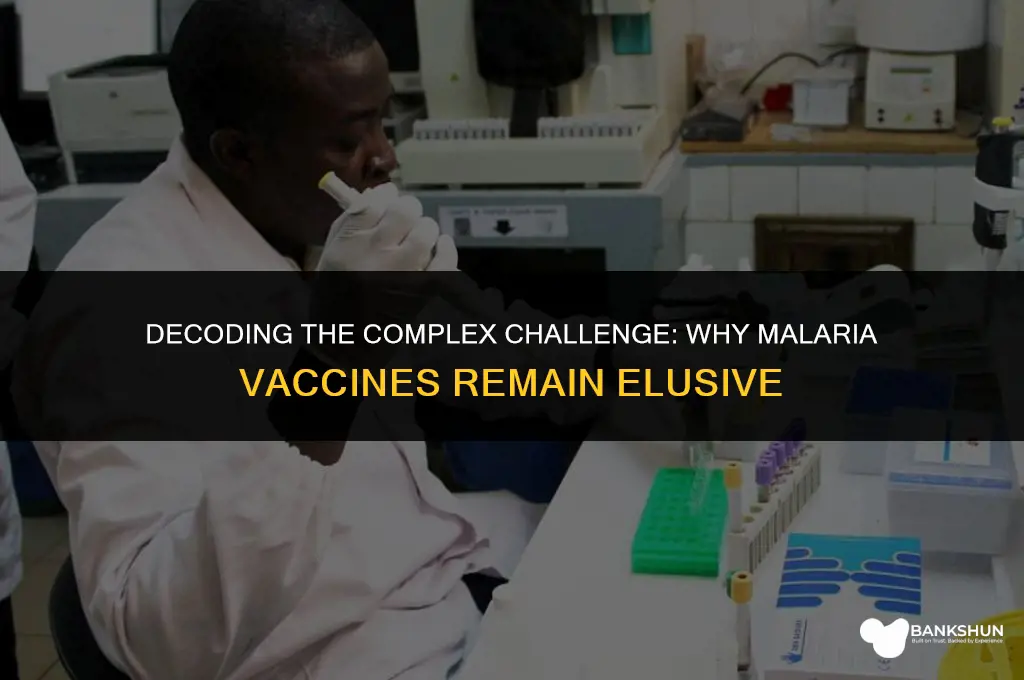 why are there no vaccines against malaira