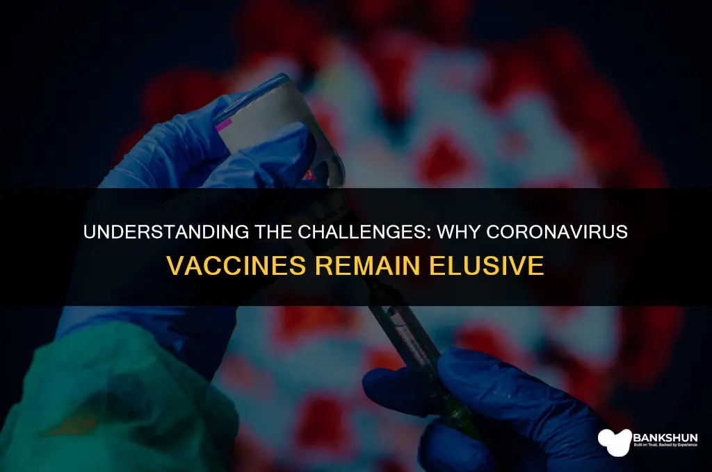 why are there no vaccines for coronavirus
