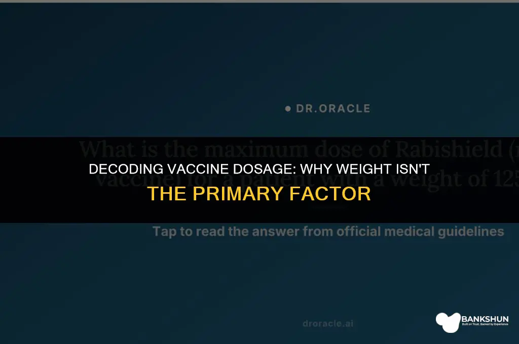why are vaccines not based on weight