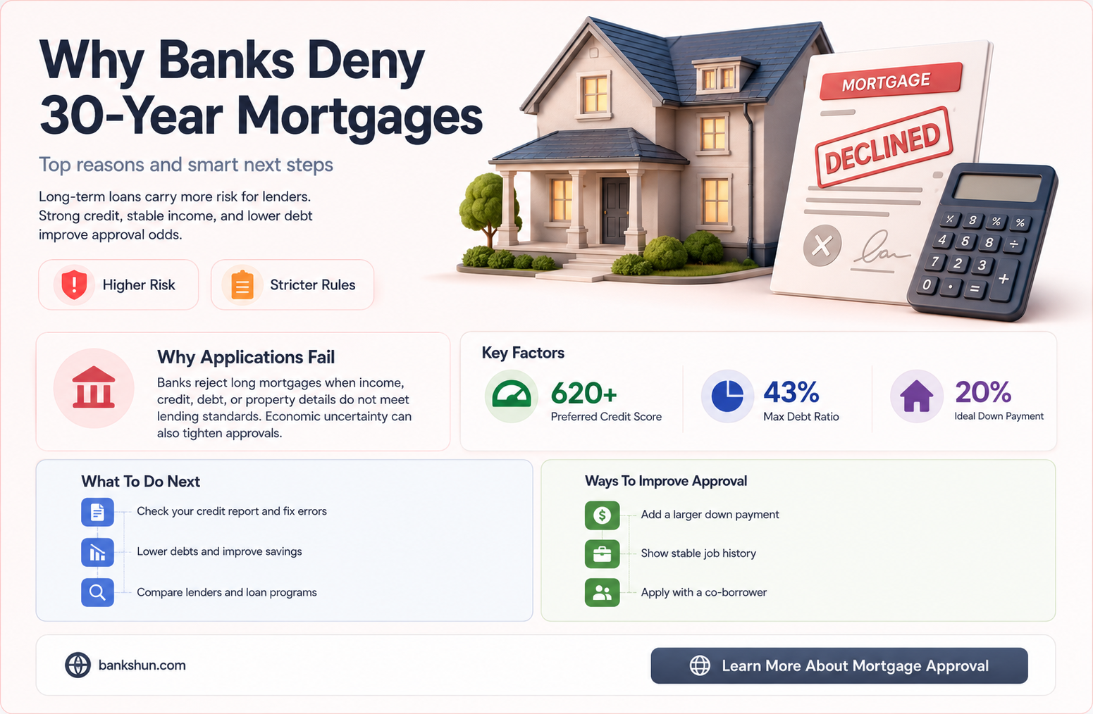 do banks deny a 30 year mortgage
