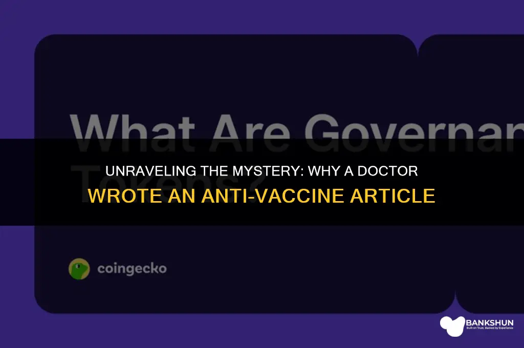 why did doctor write anti vaccine article