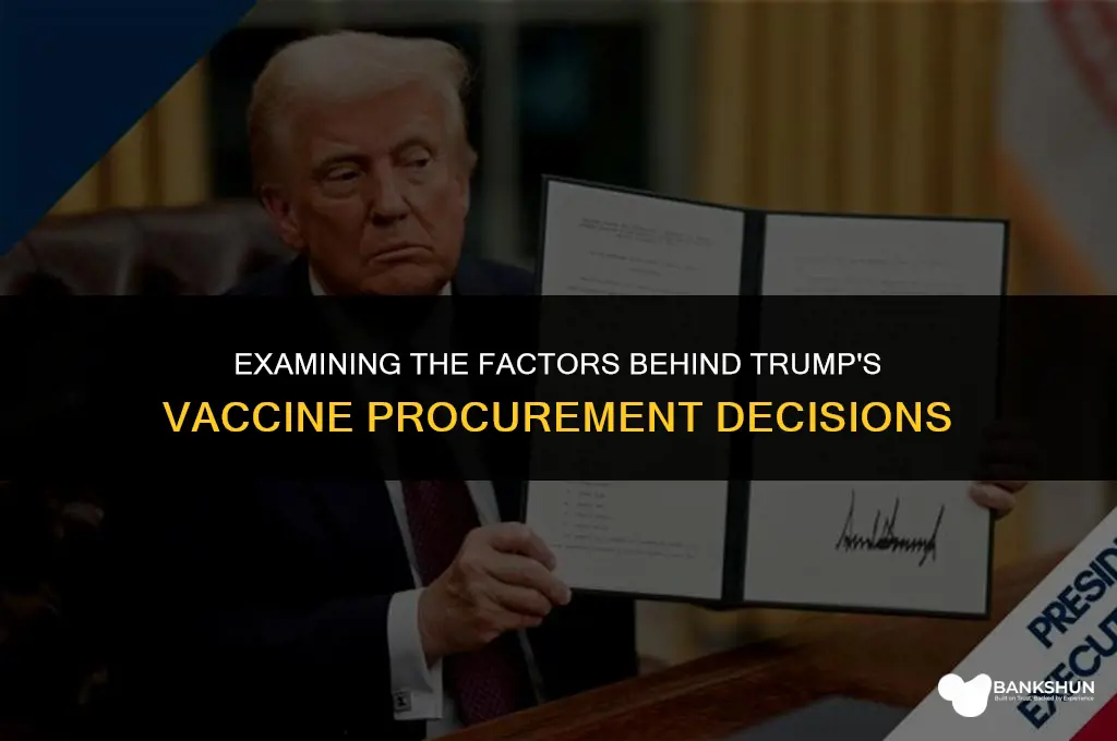 why did trump not buy more vaccines