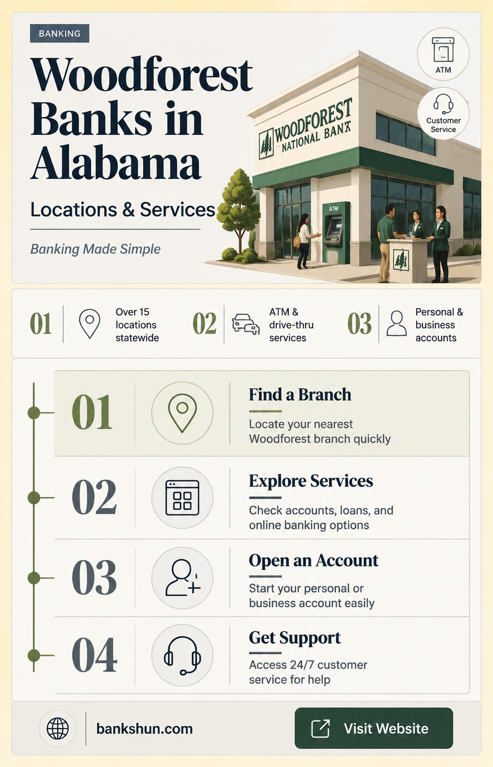 are there any woodforest banks in alabama