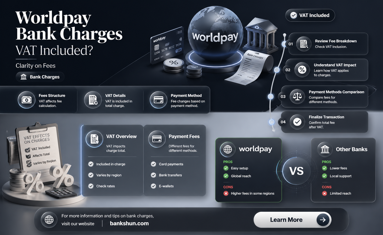 are bank charges from worldpay include vat