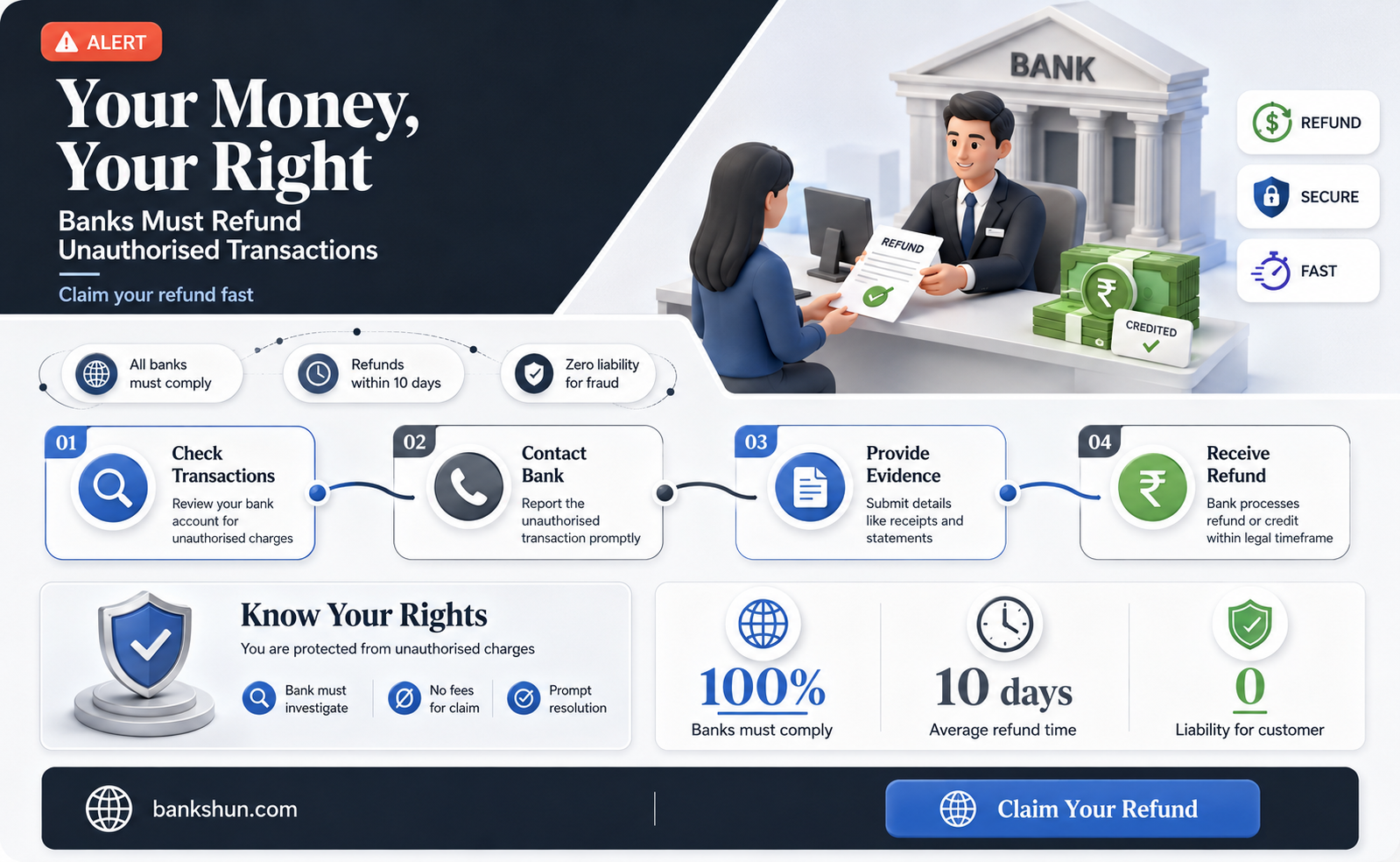 do banks have to refund unauthorised transactions